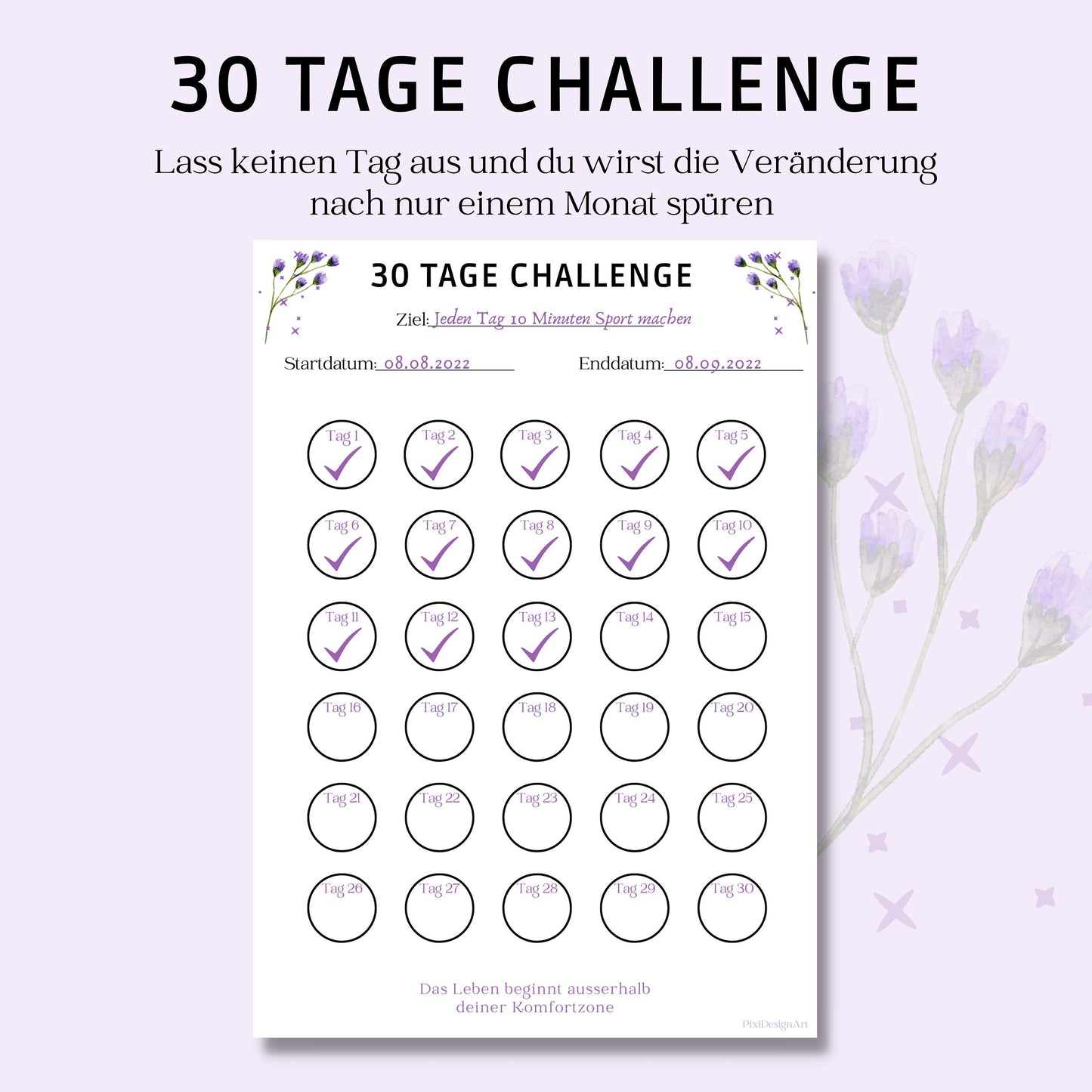 Challenge lila - 30 Tage