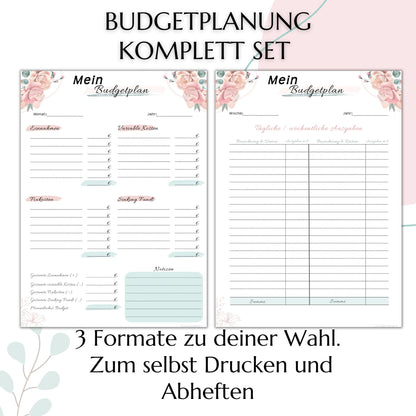 Budget Planer &  Deckblätter rosa