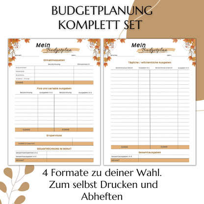 Budget Planer, braun, A4, A5 & A6