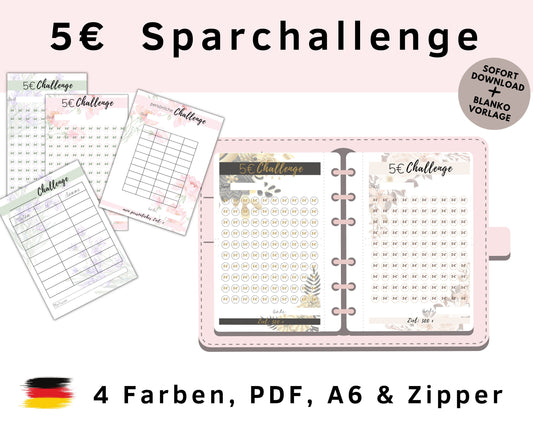 Sparchallenge 5 Euro, bunt