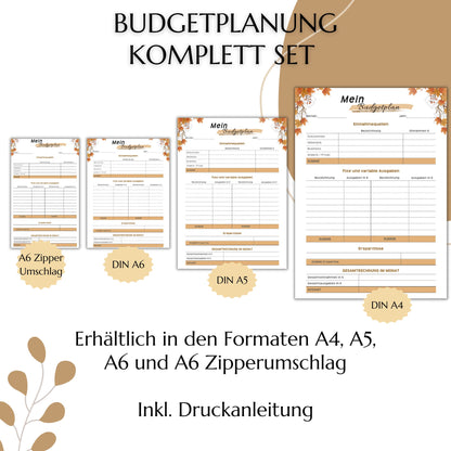 Budget Planer, braun, A4, A5 & A6