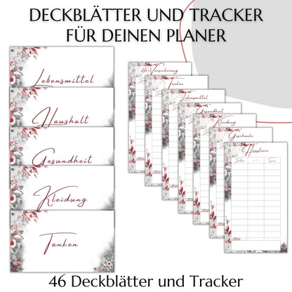 Umschlagmethode  - 46 Deckblätter, rot