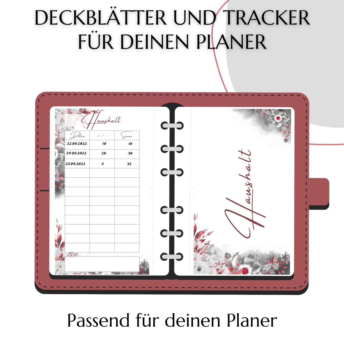 Umschlagmethode  - 46 Deckblätter, rot