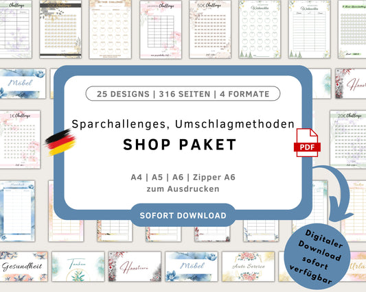 Shop-Paket - Challenges & Umschlagmethoden