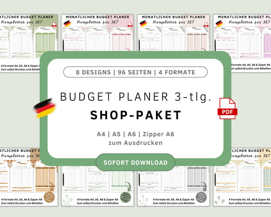 Shop-Paket - 3tlg. Budget-Planer