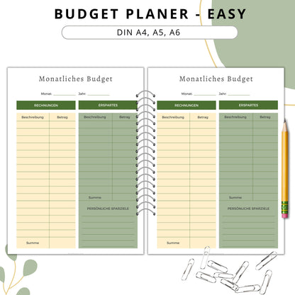 Budget Planer Easy, grün