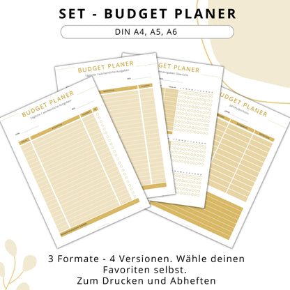 Budget Planer Einsteiger, 4 Varianten, gelb