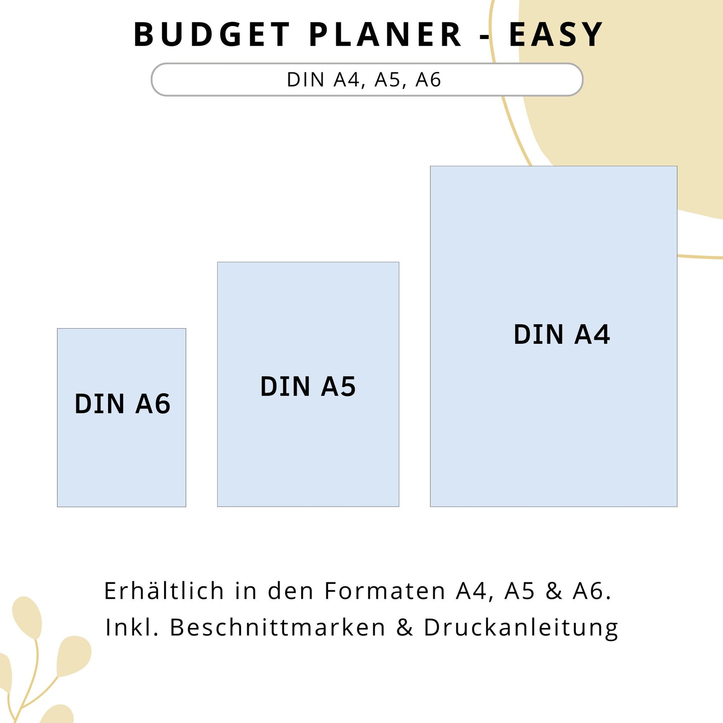 Budget Planer Easy, gelb