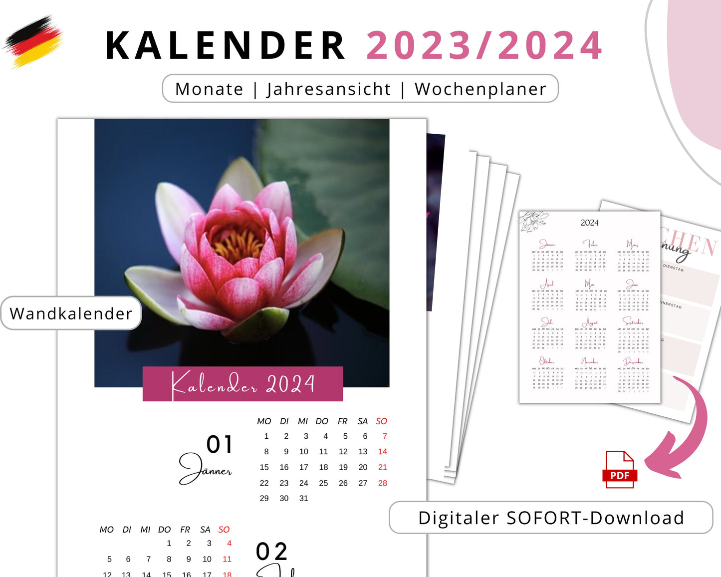 Kalender 2024, Rose