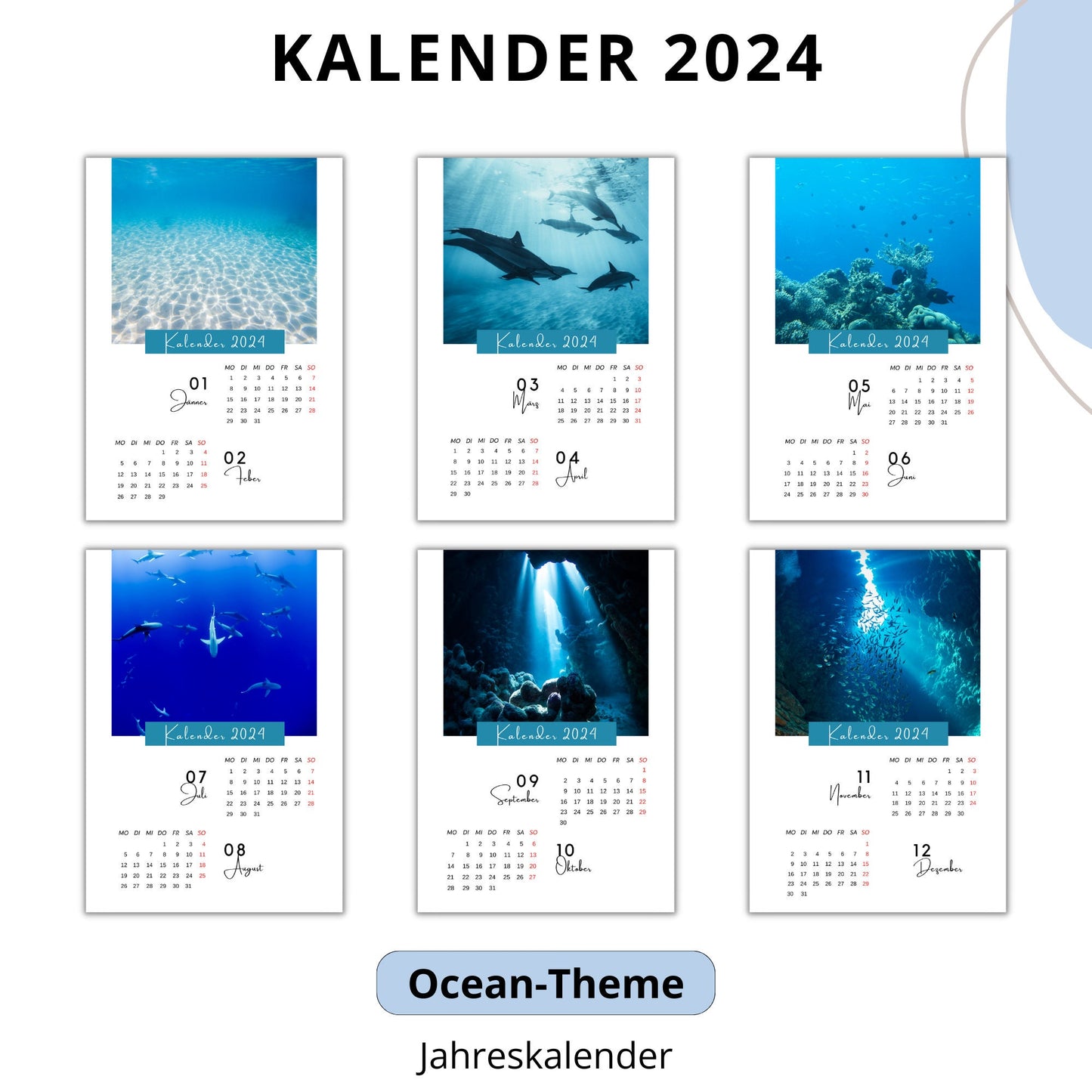 Kalender 2024, Ocean