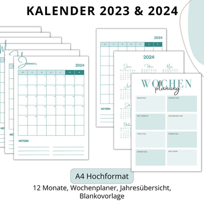 Kalender 2024, blau