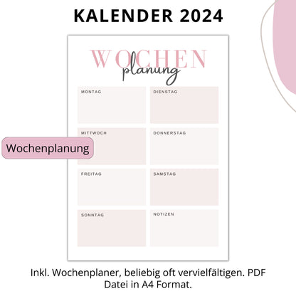 Kalender 2024, Rose