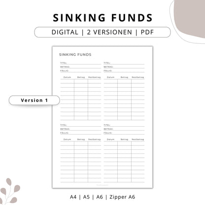 Sinking Funds Tracker