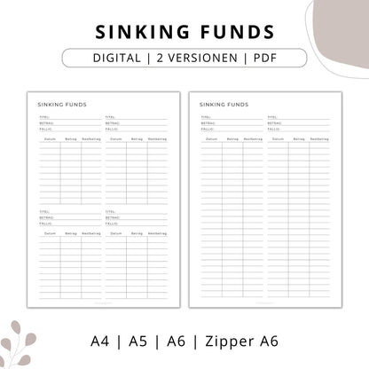 Sinking Funds Tracker