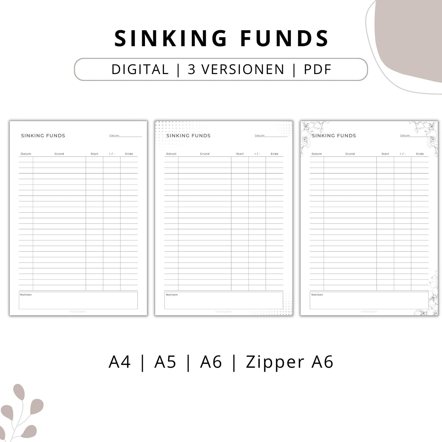 Sinking Funds Tracker II