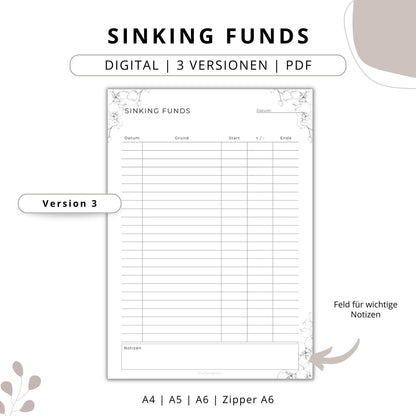 Sinking Funds Tracker II