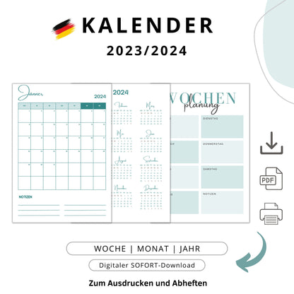 Kalender 2024, blau